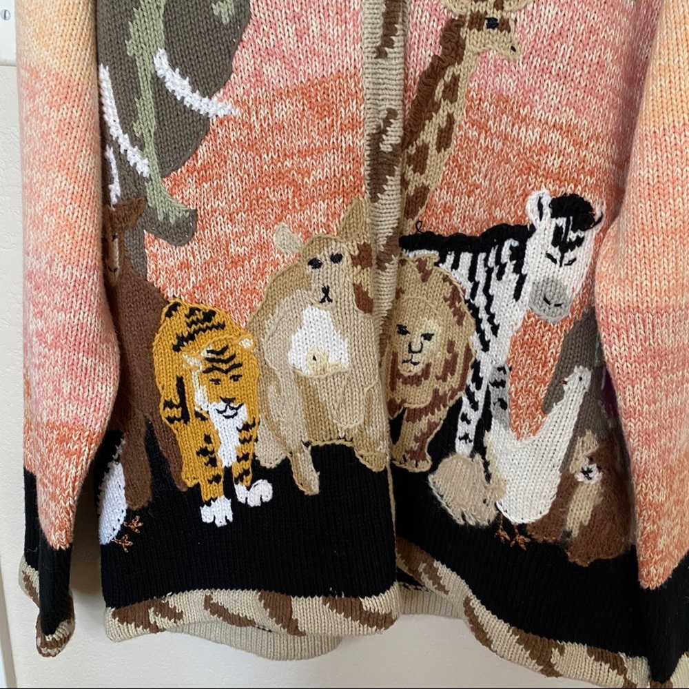 STORYBOOK KNITS vintage zoo Noah’s Ark sweater - Picture 3 of 16